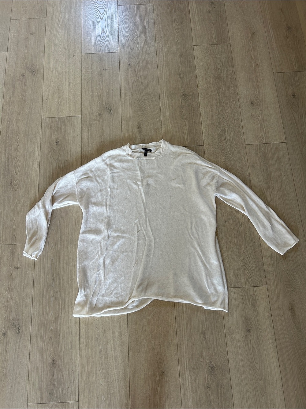 Eileen Fisher Women's Off White Lightweight Sweater xl